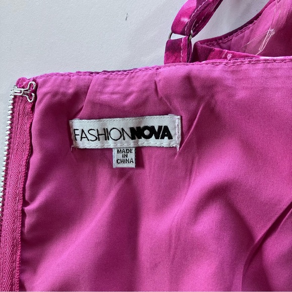 Fashion Nova Fuchsia Marble Print Corset Top Women’s Small - Picture 3 of 7